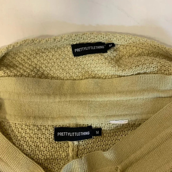 Pretty Little Thing Women's Waffle Knit Long Sleeve Drawstring Lounge Set‎ SZ M - Picture 8 of 16